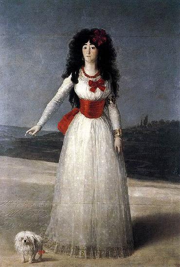 Francisco de Goya Duchess of Alba-The White Duchess oil painting picture
